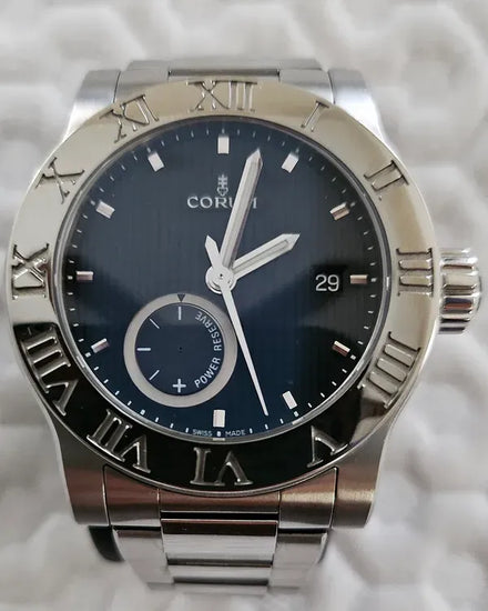 Corum Romvlvs Romulus 42MM Black Dial Steel Bracelet (373.515.20/F101 BN75)