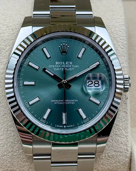 2023 Rolex Datejust 41MM Green Dial Oyster Bracelet (126334)