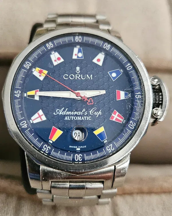 Corum Admiral's Cup Legend Trophy 41MM Blue Dial Steel Bracelet (082.833.20)