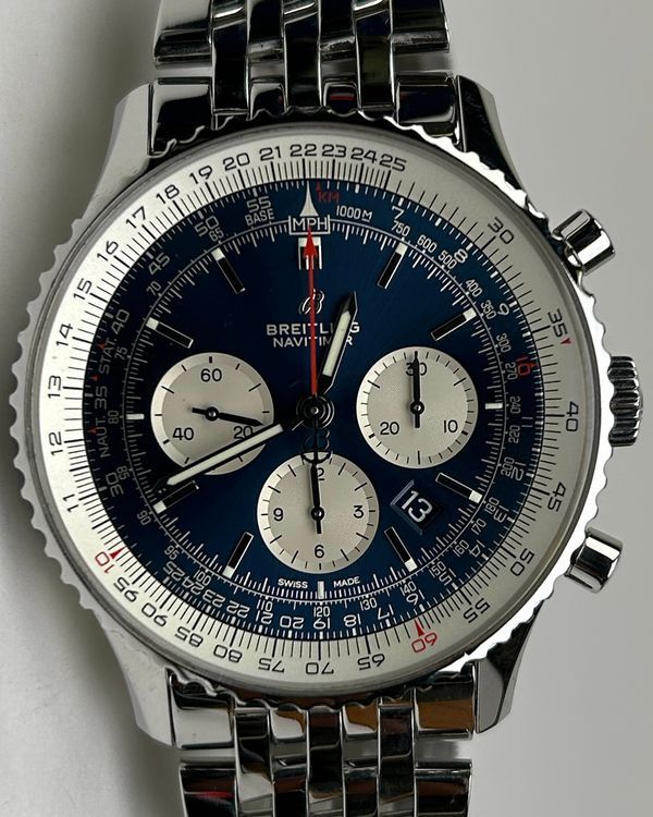 2020 Breitling Navitimer 1 B01 Chronograph 46MM Blue Dial Steel Bracelet (AB0127211C1A1)