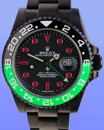 2023 Rolex GMT-Master II "Black Venom" L.E. 40MM Aftermarket Black Dial Aftermarket Oyster Bracelet (116710)