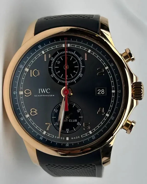 2017 IWC Schaffhausen Portugieser Yacht Club Chronograph 43.5MM Grey Dial Rubber Strap (IW390505)