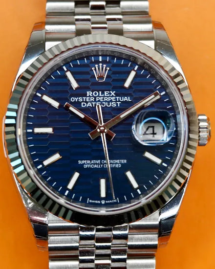 2021 Rolex Datejust 36MM Blue "Fluted Motif" Dial Jubilee Bracelet (126234)
