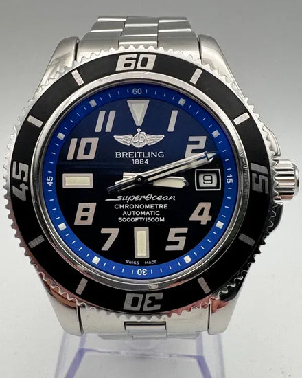 Breitling Superocean "Abyss" 42MM Black Dial Steel Bracelet (A17364)