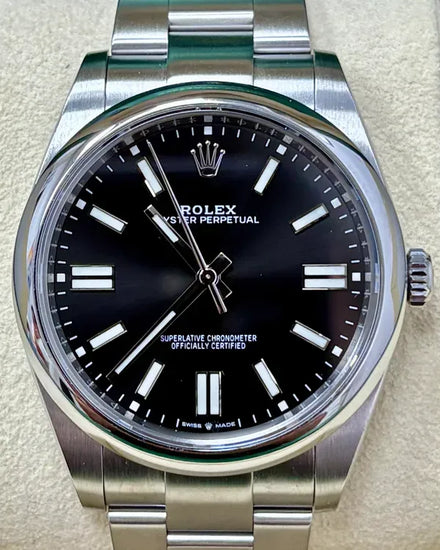 2022 Rolex Oyster Perpetual 41MM Black Dial Oyster Bracelet (124300)