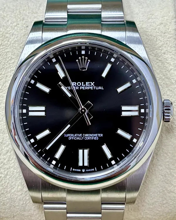 2022 Rolex Oyster Perpetual 41MM Black Dial Oyster Bracelet (124300)