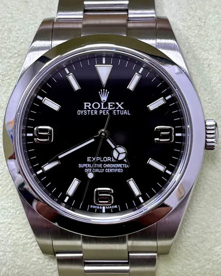 Rolex Explorer 39MM Black Dial Oyster Bracelet (214270)