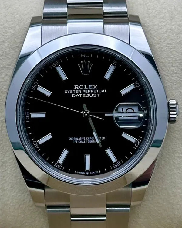 2025 Rolex Datejust 41MM Black Dial Oyster Bracelet (126300)