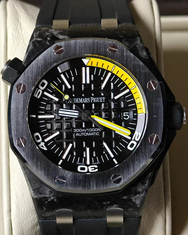 Audemars Piguet Royal Oak Offshore Diver 42MM Black Dial Rubber Strap (15706AU.00.A002CA.01)