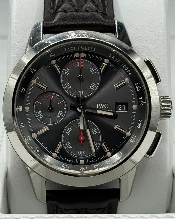IWC Schaffhausen Ingenieur "Rudolf Caracciola" L.E. 42MM Grey Dial Leather Strap (6077973)