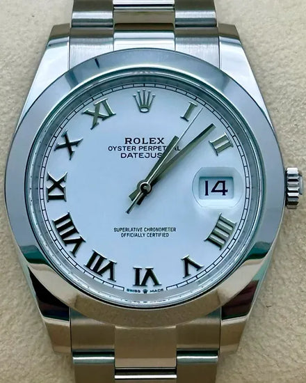 2025 Rolex Datejust 41MM White Dial Oyster Bracelet (126300)