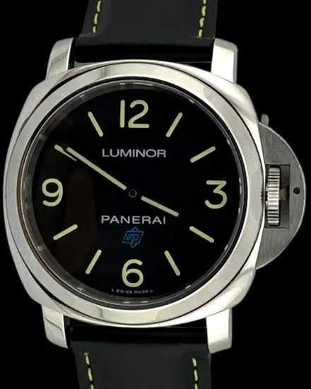 No Reserve - 2019 Panerai Luminor Base Logo 44MM Black Dial Leather Strap (PAM00774)