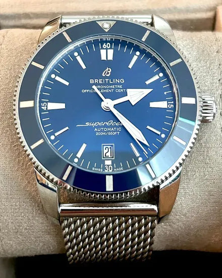 2023 Breitling Superocean Heritage II 46MM Blue Dial Steel Bracelet (AB2020)