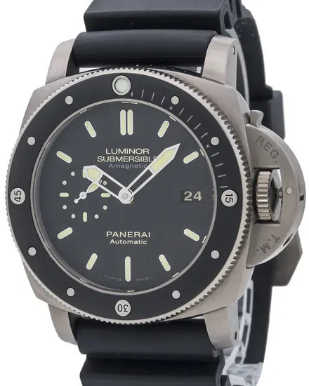 Panerai Submersible 1950 3 Days 47MM Black Dial Rubber Strap (PAM00389)