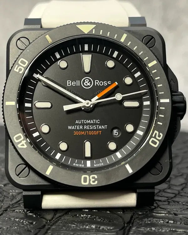 Bell & Ross BR 03-92 Diver 42MM Black Dial Aftermarket Rubber Strap (BR 03-92-DIV-C)