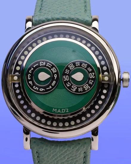 MB&F MAD Edition 2 42MM Green Dial Leather Strap (M.A.D 2)