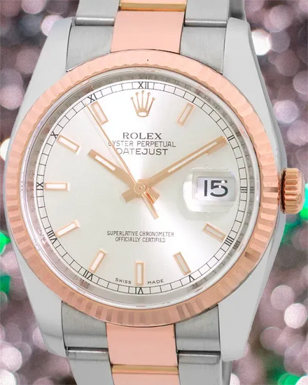 Rolex Datejust 36MM Silver Dial Two-Tone Oyster Bracelet (116231)