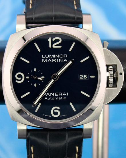 2025 Panerai Luminor Marina 44MM Blue Dial Leather Strap (PAM01313)