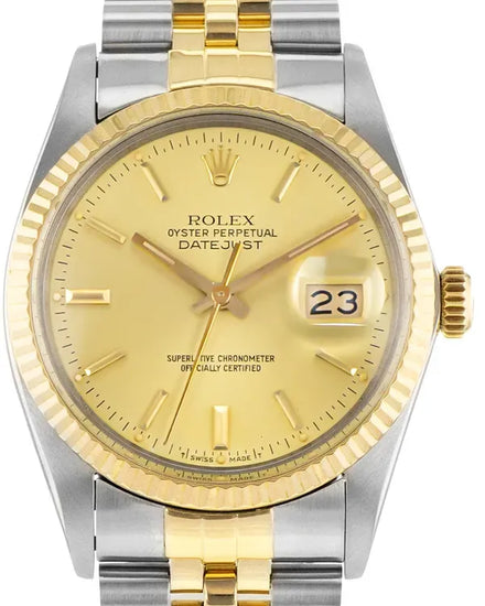 Rolex Datejust 36MM Champagne Dial Two-Tone Jubilee Bracelet (16013)