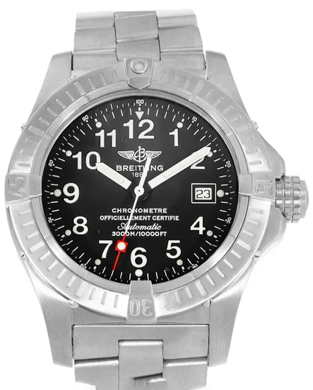Breitling Avenger Seawolf 44MM Black Dial Titanium Bracelet (E17310)