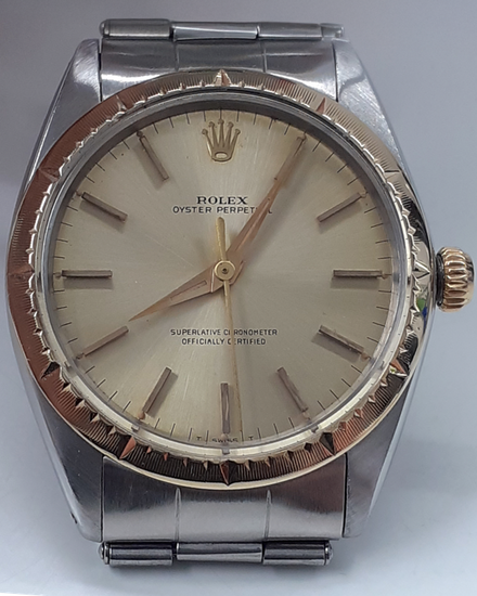 Rolex Oyster Perpetual "Zephyr" 34MM Champagne Dial Oyster Bracelet (1008)