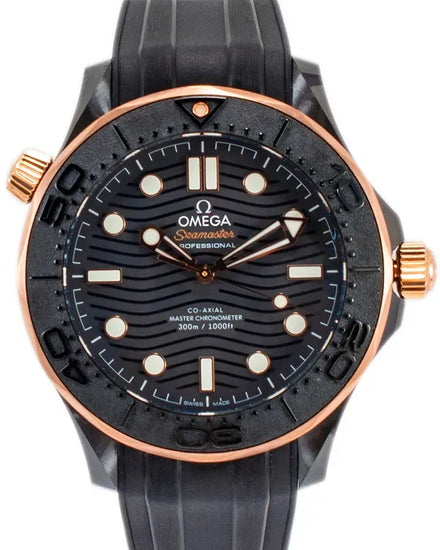 Omega Seamaster Diver 300M 43.5MM Black Dial Rubber Strap (210.62.44.20.01.001)