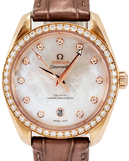 Omega Seamaster Aqua Terra 150M 38MM Mother of Pearl Dial Leather Strap (220.58.38.20.55.001)