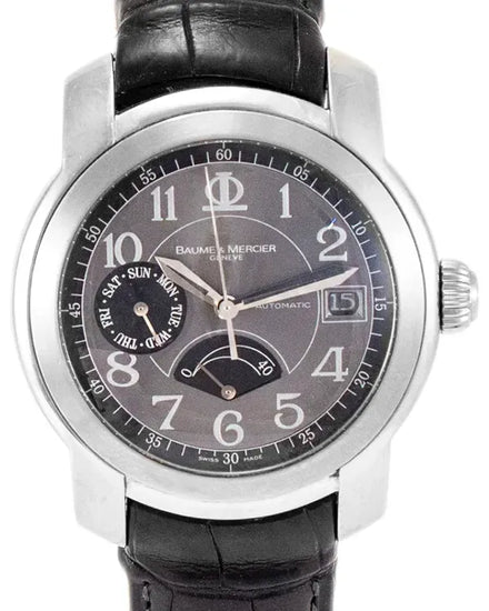 Baume & Mercier Capeland 39MM Grey Dial Leather Strap (65417)
