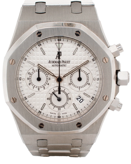 Audemars Piguet Royal Oak Chronograph 39MM White Dial Steel Bracelet (25860)