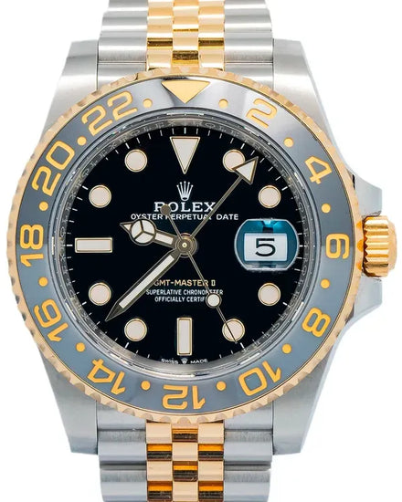 2023 Rolex GMT-Master II "Bumblebee" 40MM Black Dial Two-Tone Jubilee Bracelet (126713GRNR)