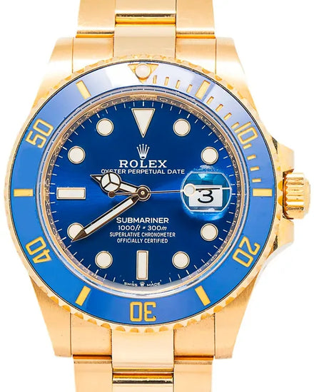 2023 Rolex Submariner Date 41MM Blue Dial Yellow Gold Oyster Bracelet (126618LB)