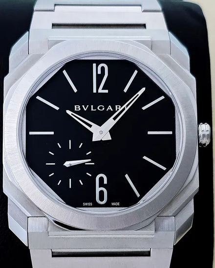 No Reserve - 2021 Bvlgari Octo Finissimo 40MM Black Dial Steel Bracelet (103297)