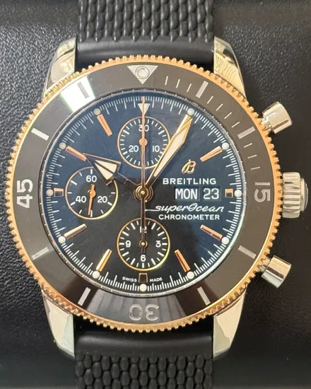 2018 Breitling Superocean Heritage II Chronograph 44MM Black Dial Rubber Strap (U13313121B1A1)
