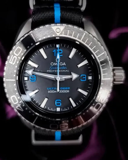 Omega Seamaster Planet Ocean 6000M "Ultra Deep" 45.5MM Black Dial Textile Strap (215.92.46.21.01.001)