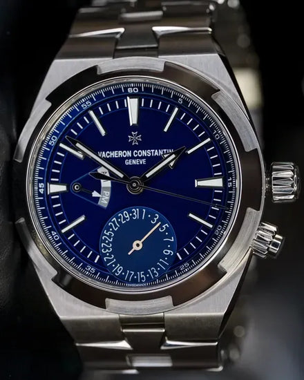 2018 Vacheron Constantin Overseas Dual Time GMT 41MM Blue Dial Steel Bracelet (7900V/110A-B334)