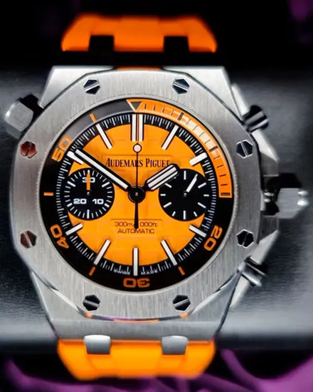 2016 Audemars Piguet Royal Oak Offshore Diver Chronograph 42MM Orange Dial Rubber Strap (26703ST.OO.A070CA.01)