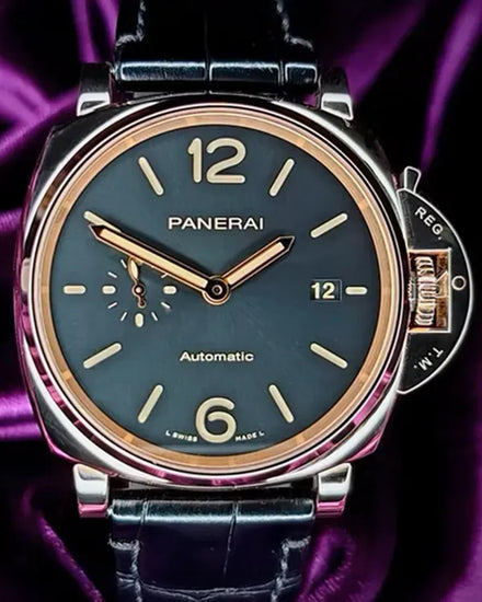 Panerai Luminor Due 42MM Black Dial Leather Strap (PAM01041)