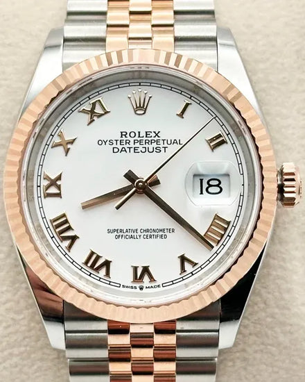 2023 Rolex Datejust 36MM White Dial Two-Tone Jubilee Bracelet (126231)