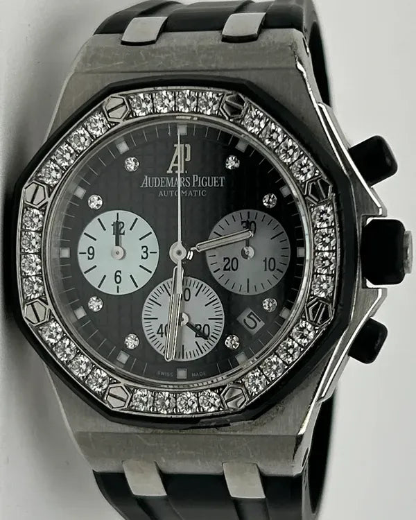 Audemars Piguet Royal Oak Chronograph S.E. 37MM Black Dial Rubber Strap (26036SK)