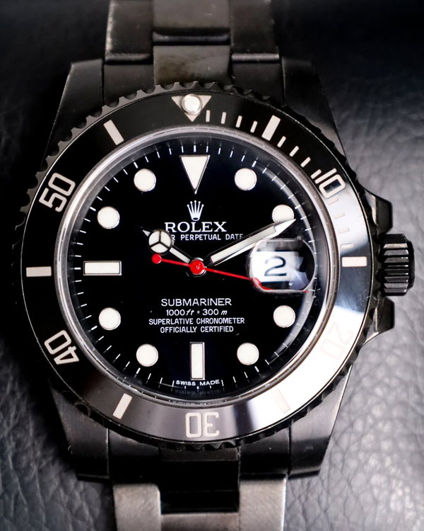 2010 Rolex Submariner Date 40MM Aftermarket Black Dial Aftermarket Oyster Bracelet (116610LN)