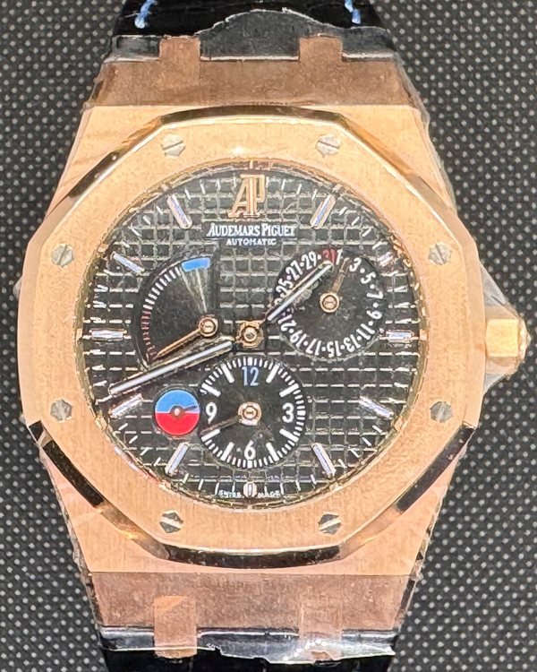 2013 Audemars Piguet Royal Oak Dual Time L.E. 39MM Black Dial Leather Strap (26122OR.OO.D002CR.01)