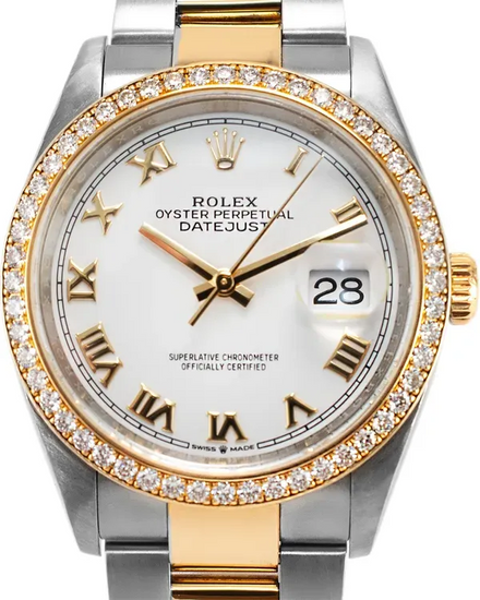2019 Rolex Datejust 36MM White Dial Two-Tone Oyster Bracelet (126283RBR)