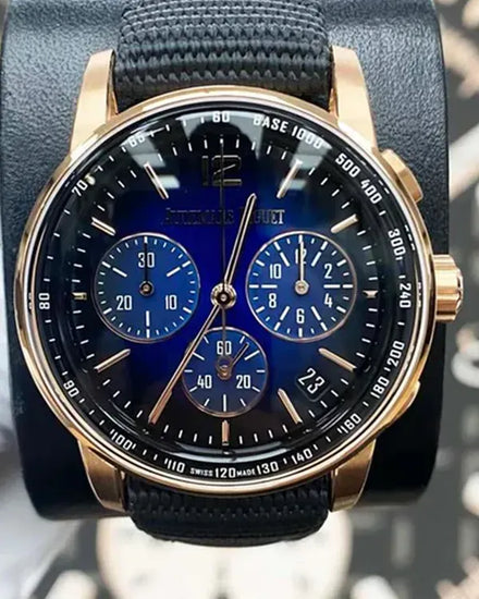 2022 Audemars Piguet Code 11.59 41MM Blue Dial Textile Strap (26393OR.OO.A002KB.03)