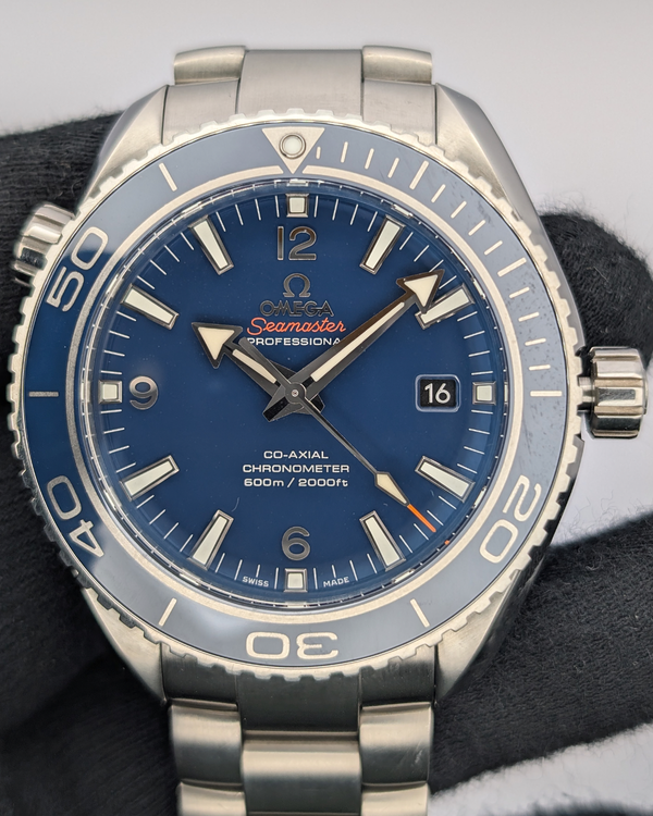 2019 Omega Seamaster Planet Ocean 600M 45.5MM Blue Dial Titanium Bracelet (232.90.46.21.03.001)