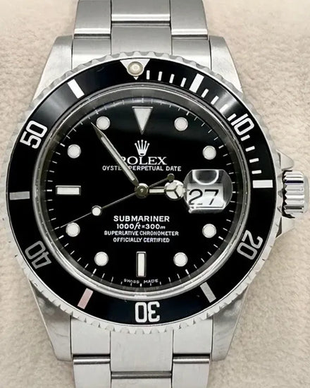 Rolex Submariner Date 40MM Black Dial Oyster Bracelet (16610)