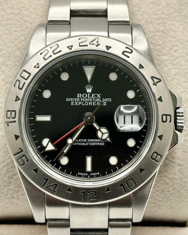 Rolex Explorer II 40MM Black Dial Oyster Bracelet (16570)