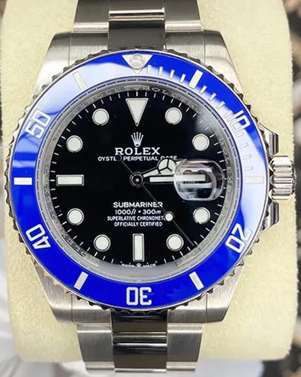 2021 Rolex Submariner Date "Cookie Monster" 41MM Black Dial White Gold Oyster Bracelet (126619LB)