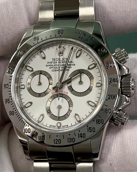 2003 Rolex Cosmograph Daytona 40MM White Dial Oyster Bracelet (116520)