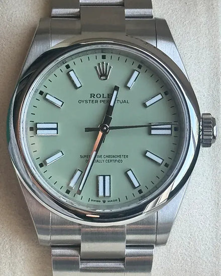 2025 Rolex Oyster Perpetual 41MM Pistachio Dial Oyster Bracelet (134300)