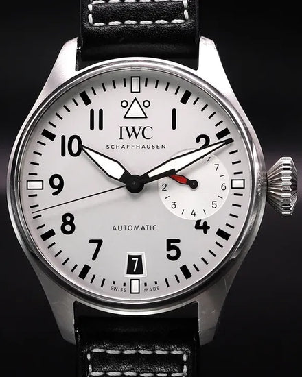 IWC Schaffhausen Pilot "Las Vegas" L.E. 46.2MM Silver Dial Leather Strap (IW501014)